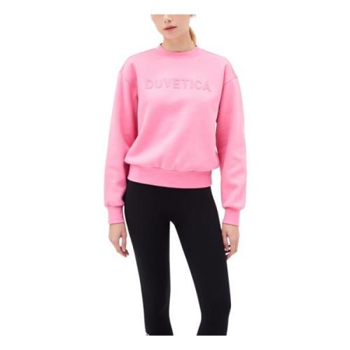 Chique Roze Logo Sweatshirt Aw24 Duvetica , Pink , Dames