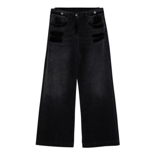 Palazzo Stijl Denim Jeans The Attico , Black , Dames