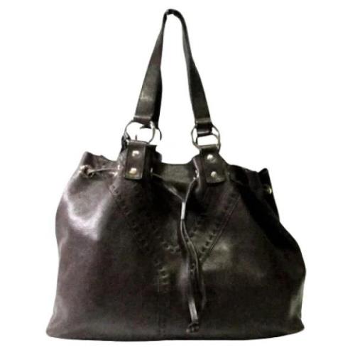 Pre-owned Leather shoulder-bags Yves Saint Laurent Vintage , Brown , D...