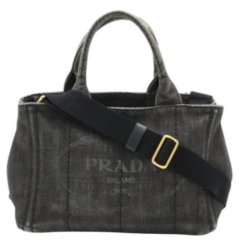 Pre-owned Denim prada-bags Prada Vintage , Black , Dames