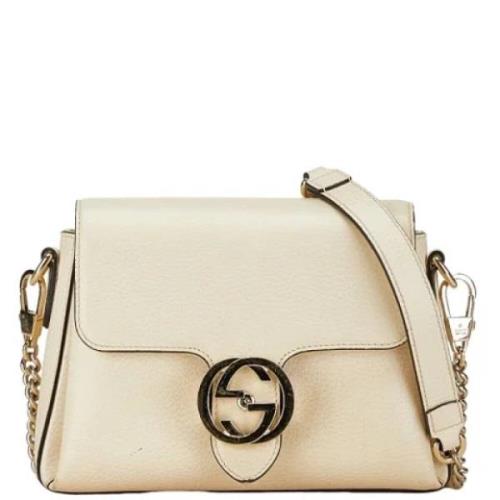 Pre-owned Leather gucci-bags Gucci Vintage , Beige , Dames