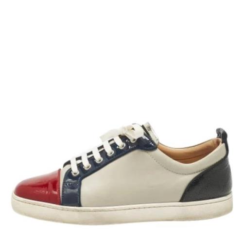 Pre-owned Leather sneakers Christian Louboutin Pre-owned , Multicolor ...