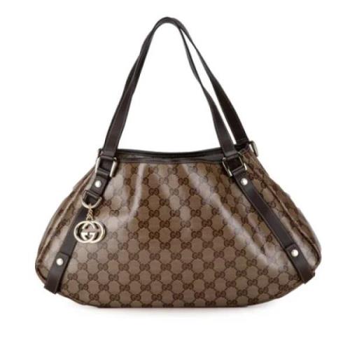 Pre-owned Leather gucci-bags Gucci Vintage , Beige , Dames