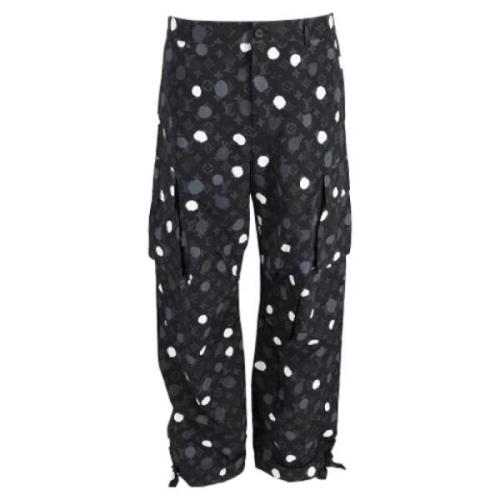 Pre-owned Cotton bottoms Louis Vuitton Vintage , Black , Heren