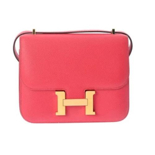 Pre-owned Leather shoulder-bags Hermès Vintage , Pink , Dames