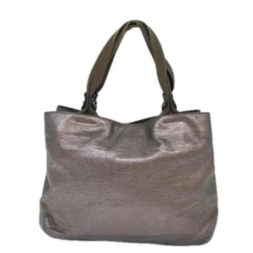 Pre-owned Leather handbags Salvatore Ferragamo Pre-owned , Gray , Dame...