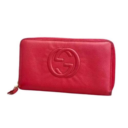 Pre-owned Leather wallets Gucci Vintage , Pink , Dames