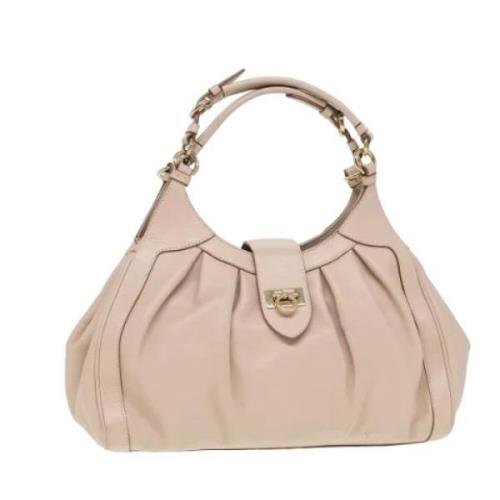 Pre-owned Leather handbags Salvatore Ferragamo Pre-owned , Pink , Dame...