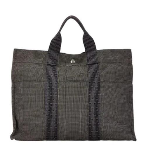 Pre-owned Canvas totes Hermès Vintage , Gray , Dames