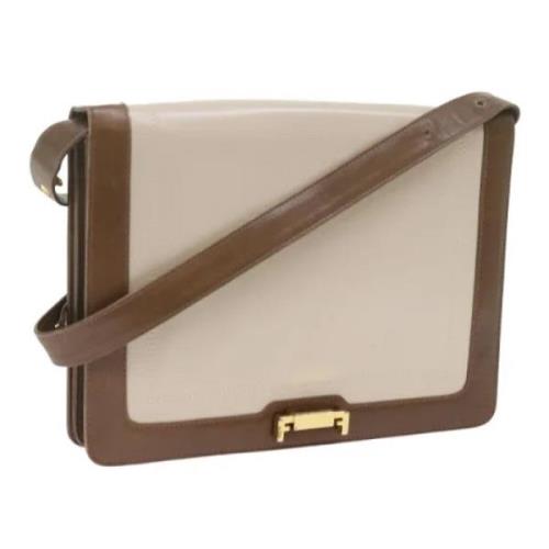 Pre-owned Leather shoulder-bags Salvatore Ferragamo Pre-owned , Beige ...