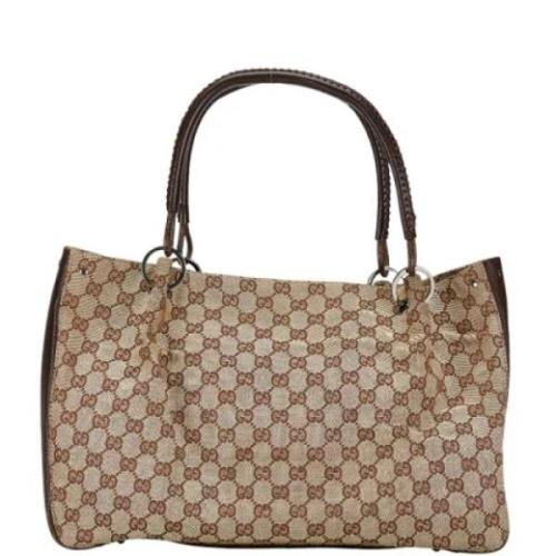 Pre-owned Leather gucci-bags Gucci Vintage , Beige , Dames