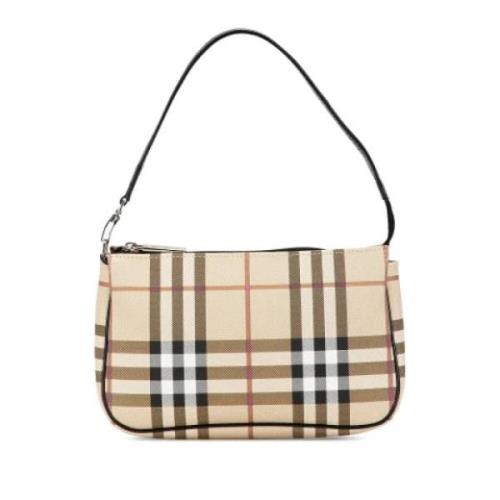 Pre-owned Canvas shoulder-bags Burberry Vintage , Beige , Dames