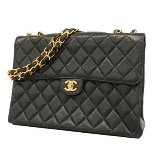 Pre-owned Leather chanel-bags Chanel Vintage , Black , Dames