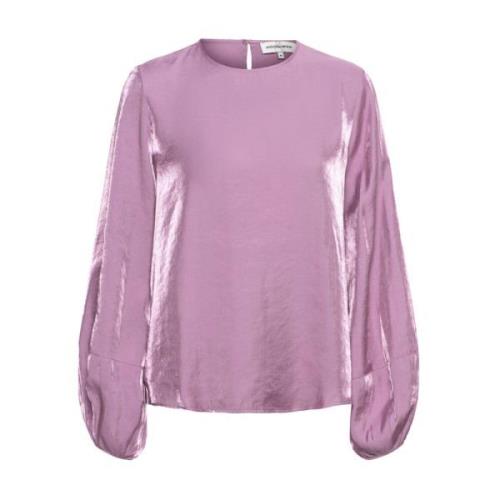 Elena Lange Mouw Top Bl322 &Co Woman , Purple , Dames