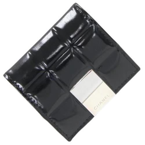 Pre-owned Leather wallets Chanel Vintage , Black , Dames