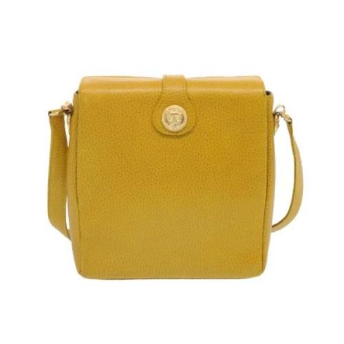 Pre-owned Leather shoulder-bags Versace Pre-owned , Yellow , Dames