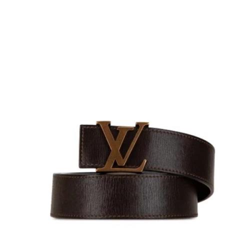 Pre-owned Leather belts Louis Vuitton Vintage , Brown , Dames