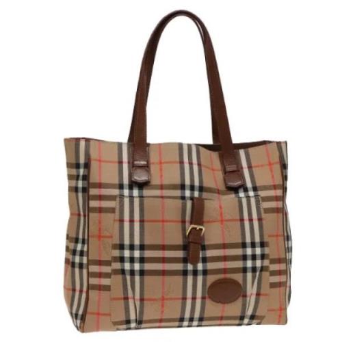 Pre-owned Canvas shoulder-bags Burberry Vintage , Beige , Dames