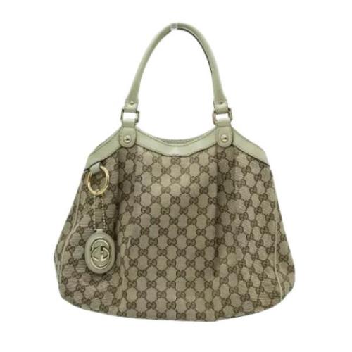 Pre-owned Leather gucci-bags Gucci Vintage , Beige , Unisex