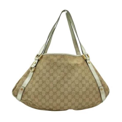 Pre-owned Canvas totes Gucci Vintage , Beige , Dames