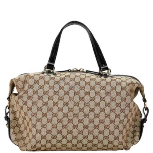 Pre-owned Leather gucci-bags Gucci Vintage , Beige , Dames