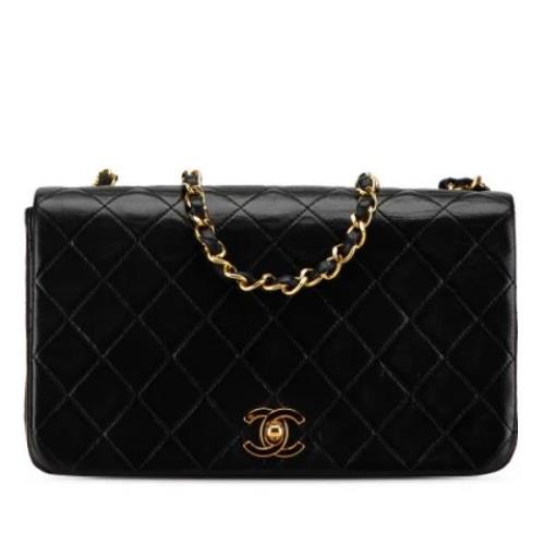 Pre-owned Leather crossbody-bags Chanel Vintage , Black , Dames