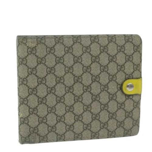 Pre-owned Canvas wallets Gucci Vintage , Gray , Dames