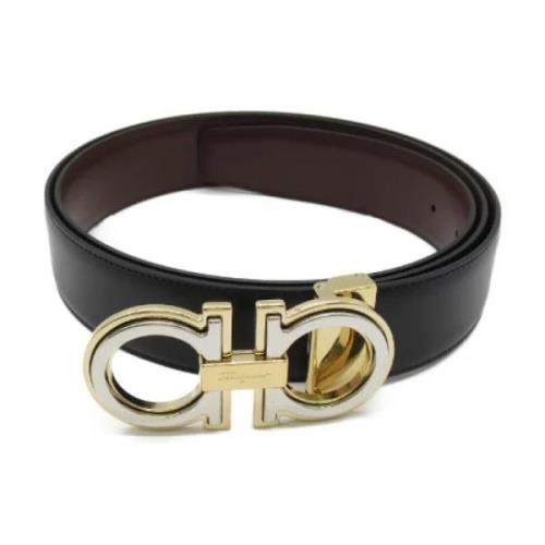 Pre-owned Leather belts Salvatore Ferragamo Pre-owned , Black , Dames