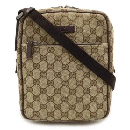 Pre-owned Canvas crossbody-bags Gucci Vintage , Beige , Dames