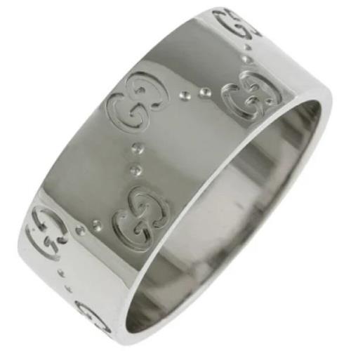 Pre-owned White Gold rings Gucci Vintage , Gray , Dames