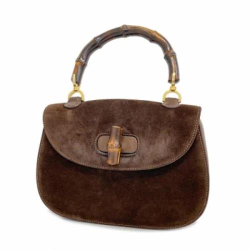 Pre-owned Suede gucci-bags Gucci Vintage , Brown , Dames