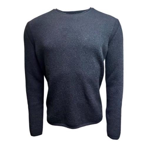 Navy Merino Baby-Kamel Rollkante Sweater Roberto Collina , Blue , Here...