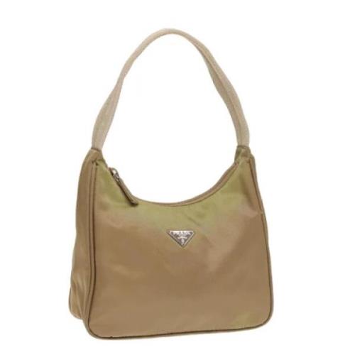 Pre-owned Nylon handbags Prada Vintage , Beige , Dames