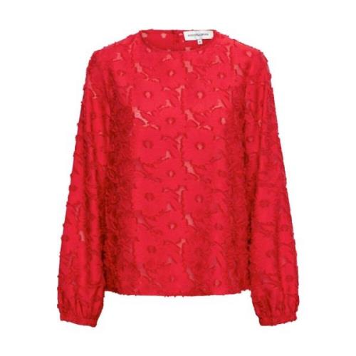 Erin Lange Mouw Top Bl319 &Co Woman , Red , Dames