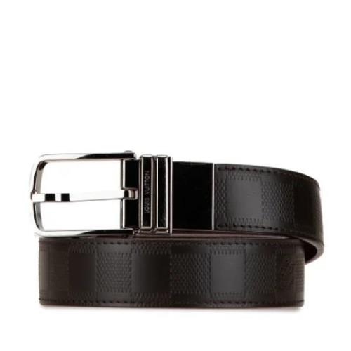 Pre-owned Leather belts Louis Vuitton Vintage , Black , Dames