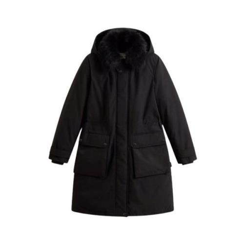 Arctic Parka Zwarte Jas Woolrich , Black , Dames