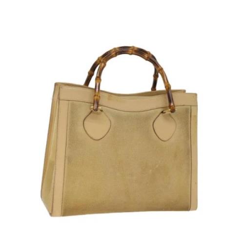 Pre-owned Leather handbags Gucci Vintage , Beige , Dames