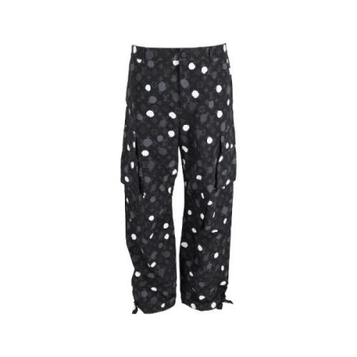 Pre-owned Cotton bottoms Louis Vuitton Vintage , Black , Heren