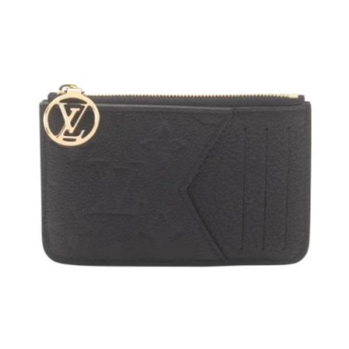 Pre-owned Leather wallets Louis Vuitton Vintage , Black , Dames