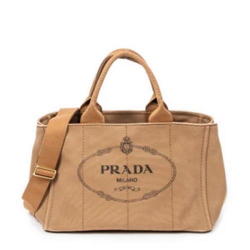 Pre-owned Canvas totes Prada Vintage , Brown , Dames