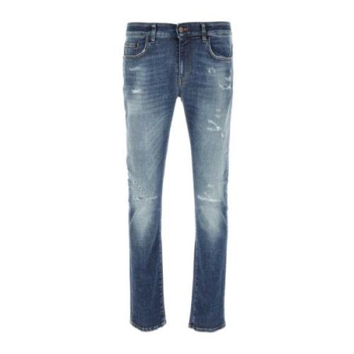 Stretch Denim Jeans PT Torino , Blue , Heren