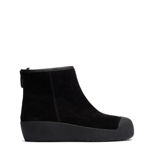 Zwarte sneeuwlaarzen met achterrits Bally , Black , Dames