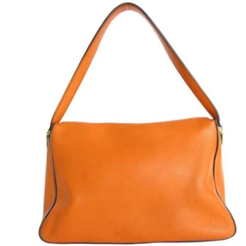 Pre-owned Leather fendi-bags Fendi Vintage , Orange , Dames