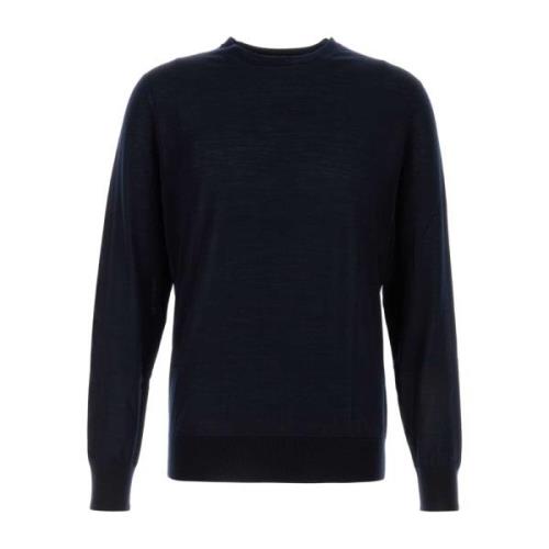 Midnight Blue Wollen Trui Z Zegna , Blue , Heren