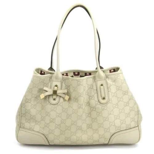 Pre-owned Leather gucci-bags Gucci Vintage , Beige , Dames