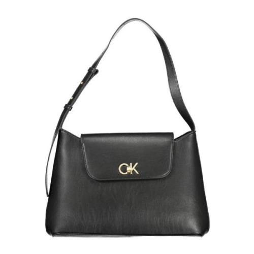 Zwarte schoudertas met binnenzak Calvin Klein , Black , Dames