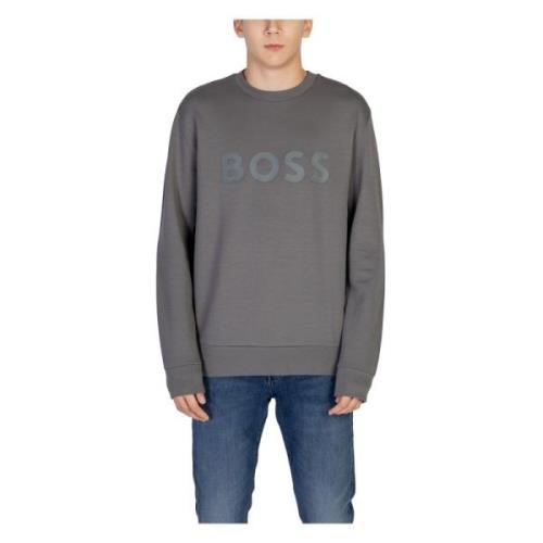 Heren Sweatshirt Herfst/Winter Collectie Katoenmix Hugo Boss , Gray , ...