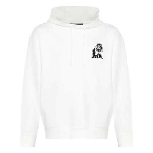 Katoenmix Hoodie Emporio Armani , White , Heren