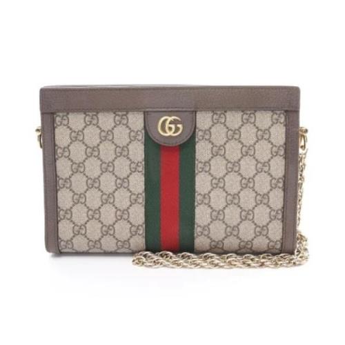 Pre-owned Leather gucci-bags Gucci Vintage , Beige , Dames