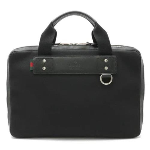 Pre-owned Canvas briefcases Gucci Vintage , Black , Dames